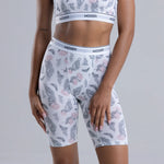 Biker High Waisted Botanical Bones
